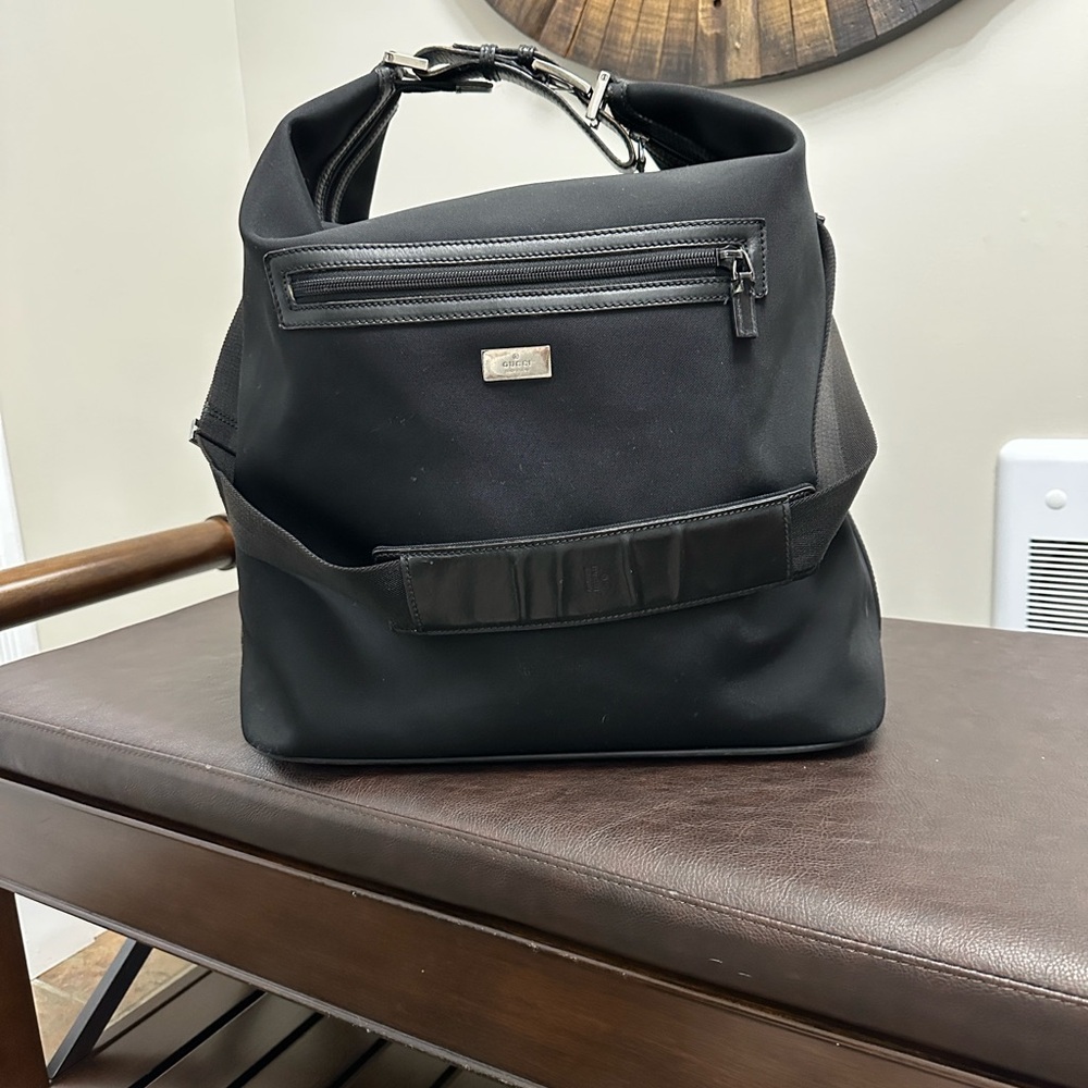 😲⭐️Authentic Vintage⭐️Gucci Tom Ford Era Black Weekender Travel Bag